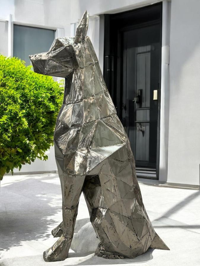 Skulptur Hund aus Eisen 120 cm