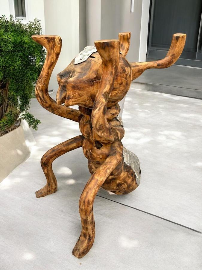 Skulptur Dekofigur Ameise aus Altholz
