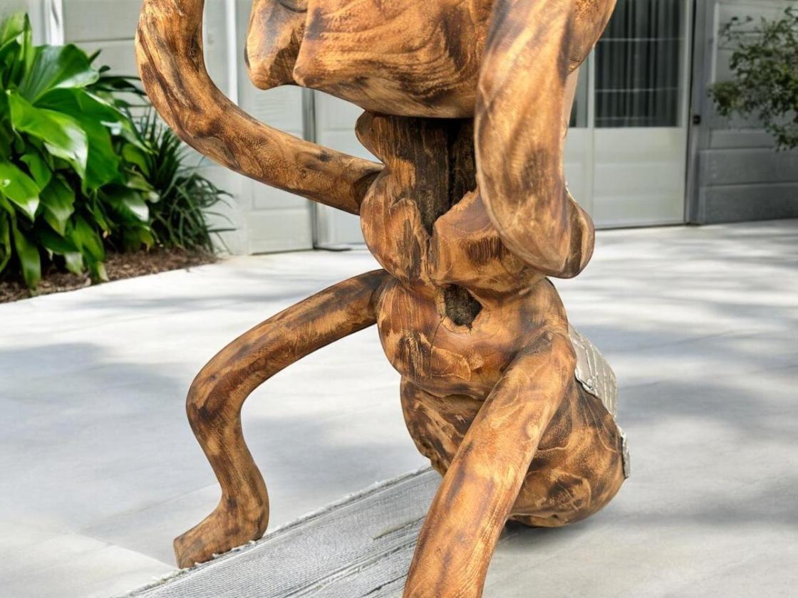 Skulptur Dekofigur Ameise aus Altholz