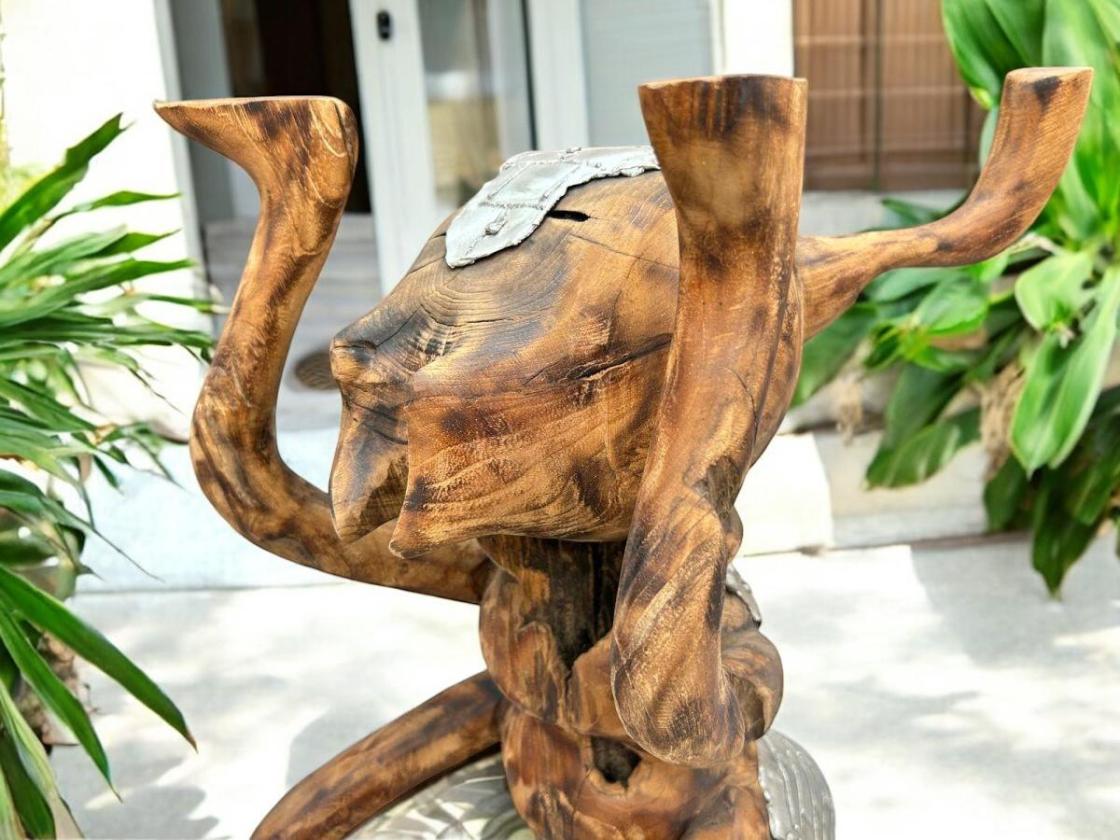 Skulptur Dekofigur Ameise aus Altholz