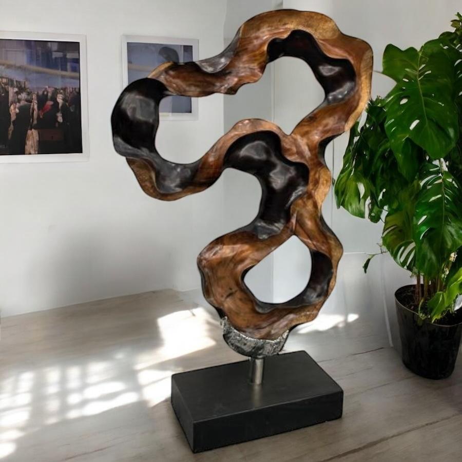 Holzskulptur Raumtrenner Suarholz