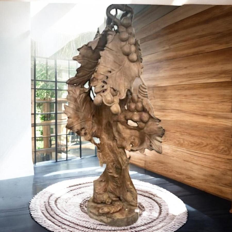 Deko Sitzender Hund 100 cm aus Holz und Aluminium