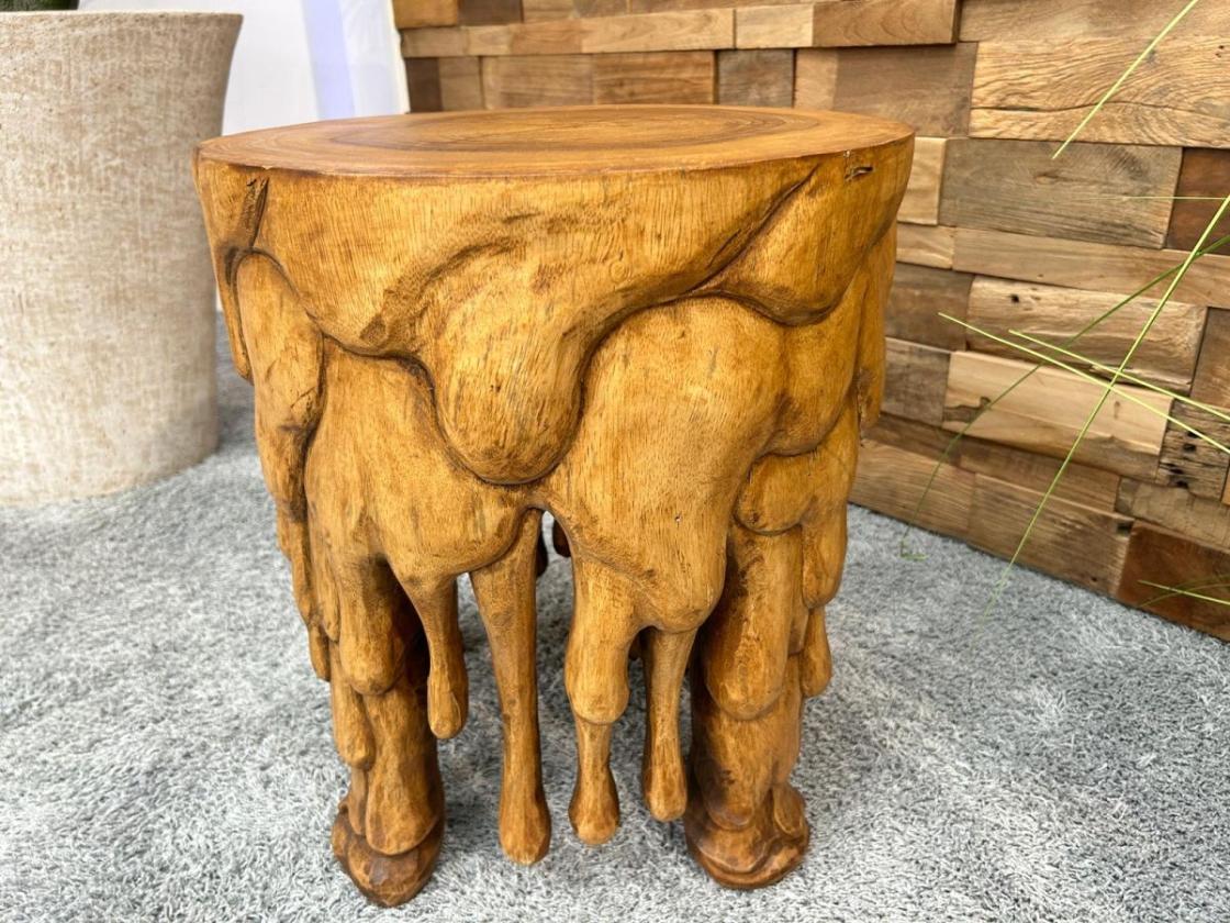 Dekoration Hocker aus Massivholz