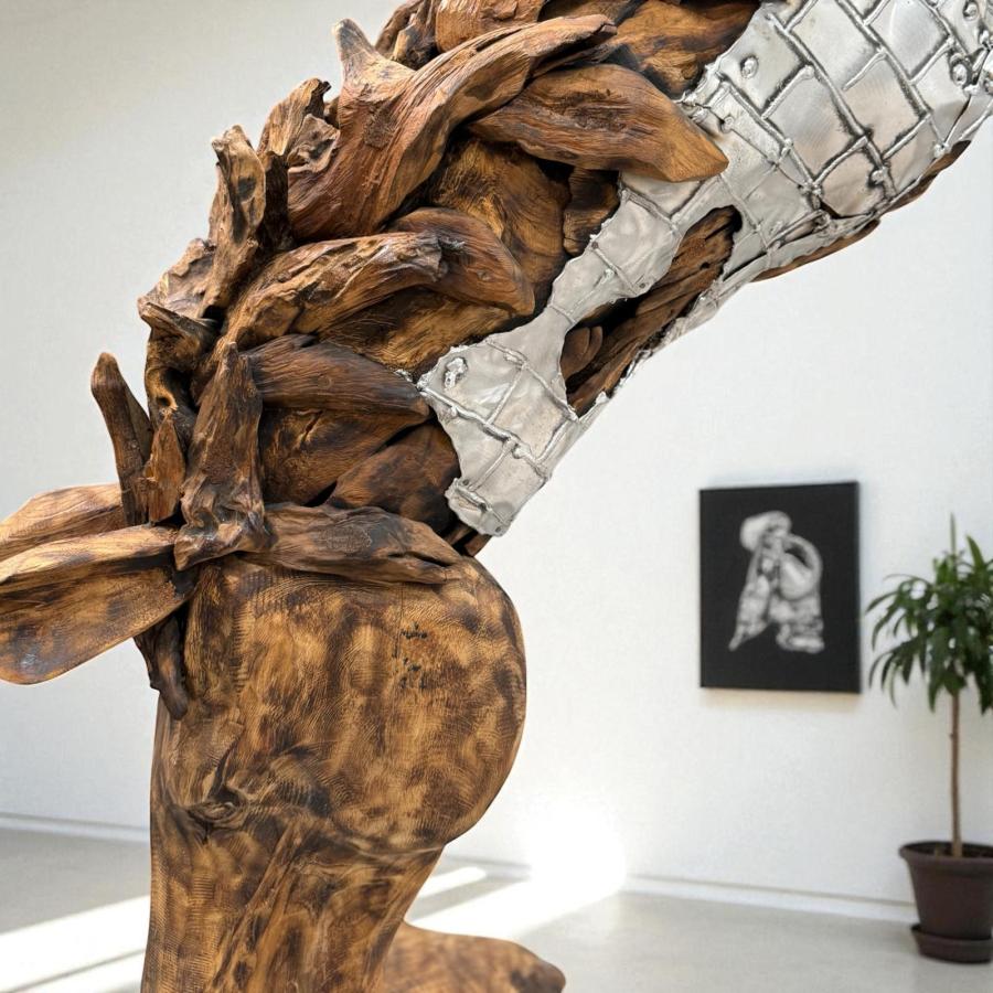Aussergewoehnliche deko holzskulptur pferdekopf