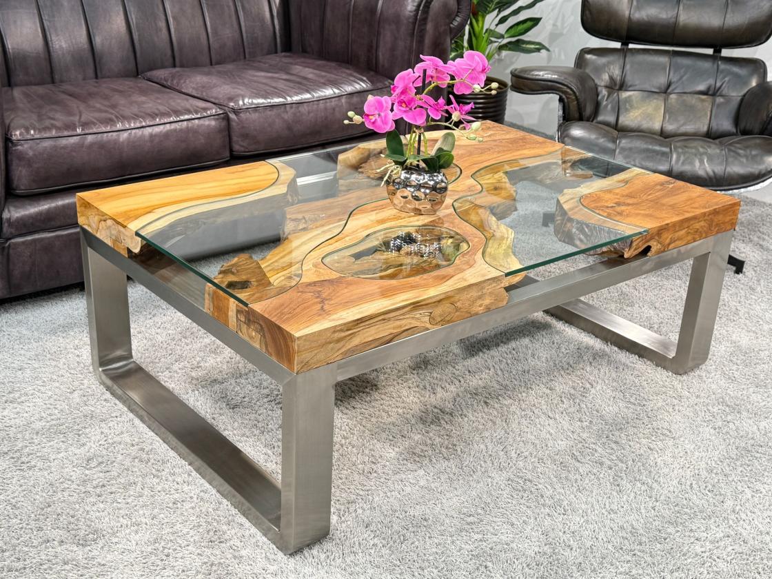 Couchtisch aus Teakholz Natural Landscape