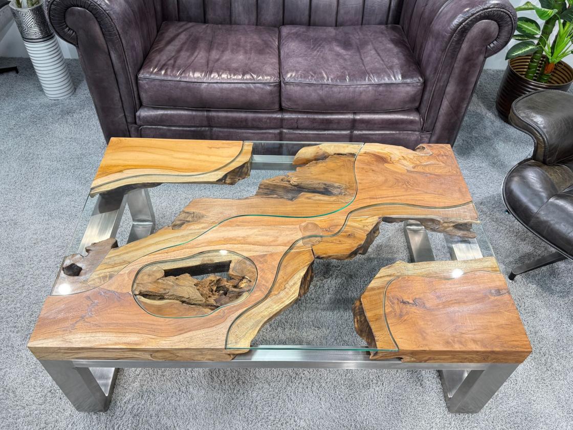 Couchtisch aus Teakholz Natural Landscape