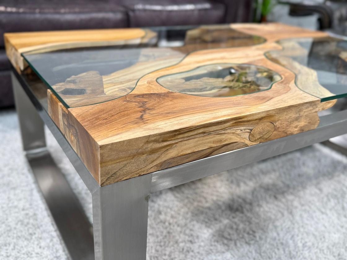 Couchtisch aus Teakholz Natural Landscape