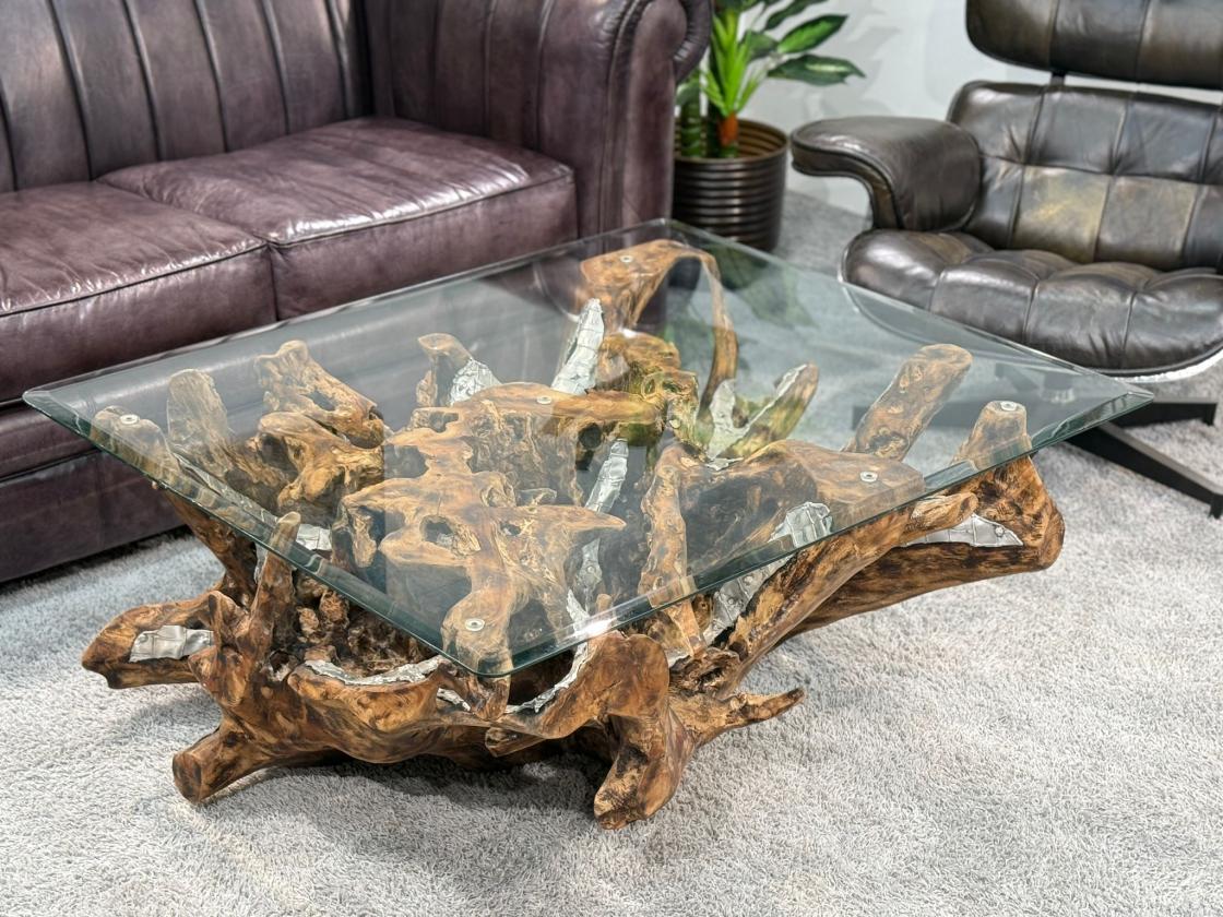 Baumwurzel Couchtisch Root aus Teakholz