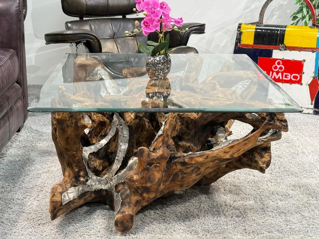Baumwurzel Couchtisch Root aus Teakholz