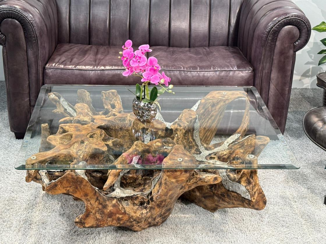 Baumwurzel Couchtisch Root aus Teakholz