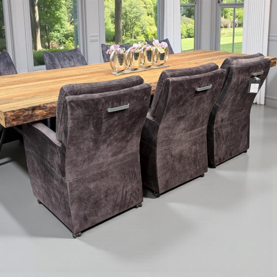 Design Esszimmerstuhl Sessel Granada samt grau