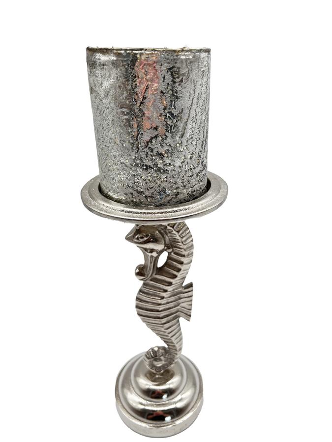 Design Kerzenständer aus Nickel "Seepferdchen"