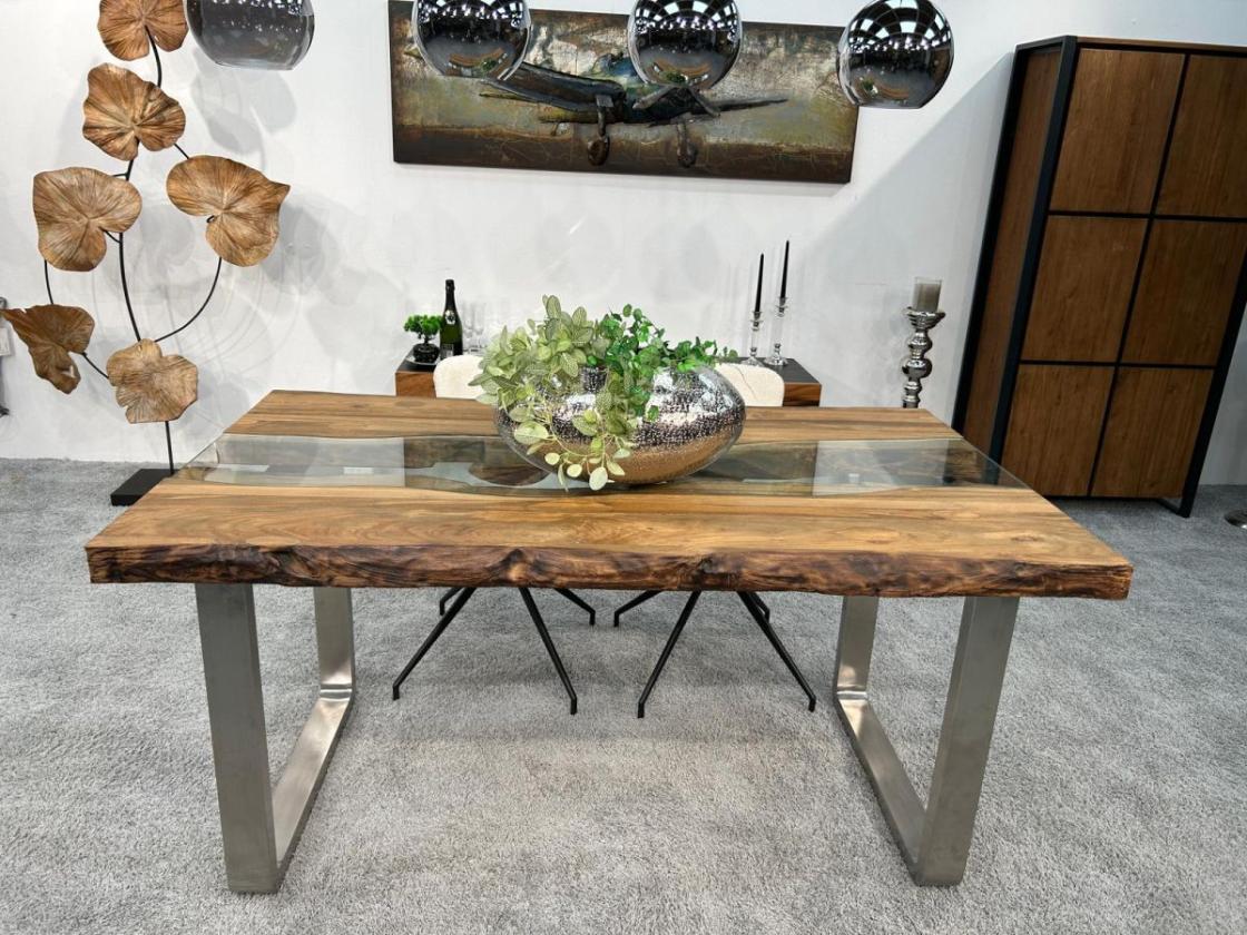 Designtisch/Esstisch aus recyceltem Teakholz "Old Elements" 160 cm