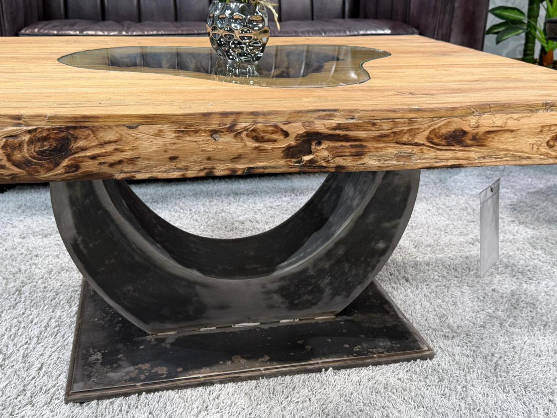 Rechteckiger Couchtisch aus Massivholz Deep Island 100 cm