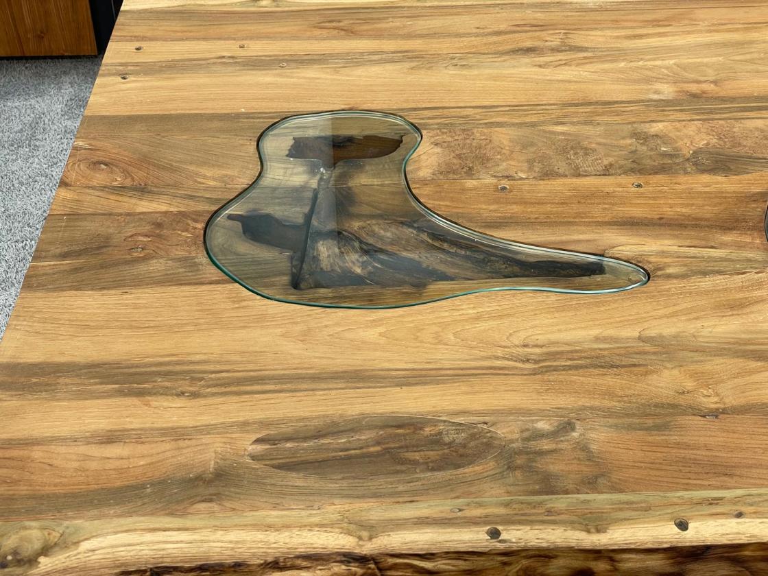 Massivholz Esstisch aus Teak Altholz 250cm
