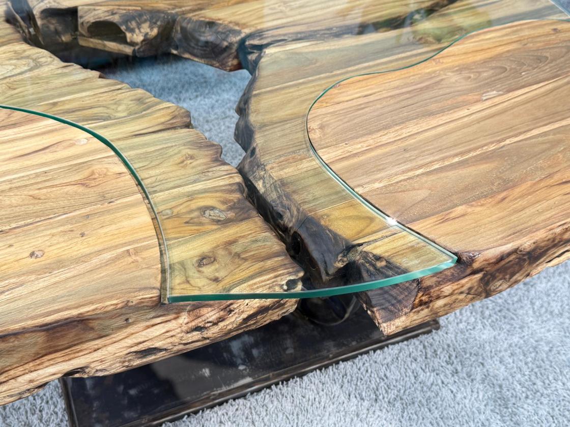 Wohnzimmertisch aus Holz edler Couchtisch Designtisch
