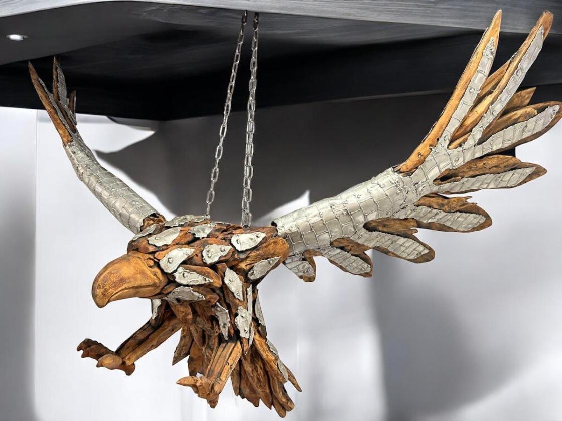 Einmalige Holzdeko Skulptur / Dekofigur "Eagle"