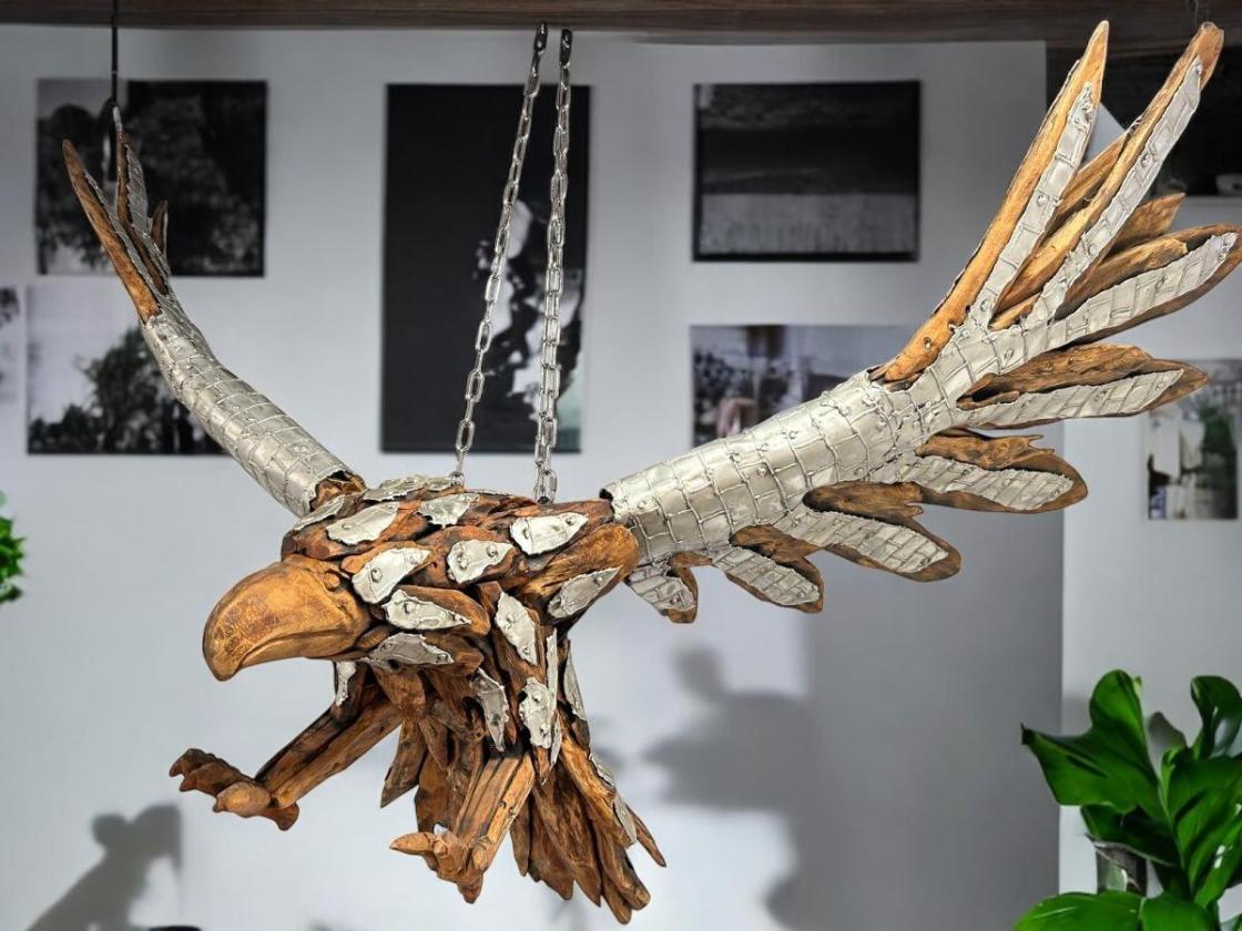 Einmalige Holzdeko Skulptur / Dekofigur "Eagle"