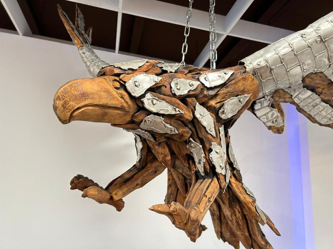 Einmalige Holzdeko Skulptur / Dekofigur "Eagle"
