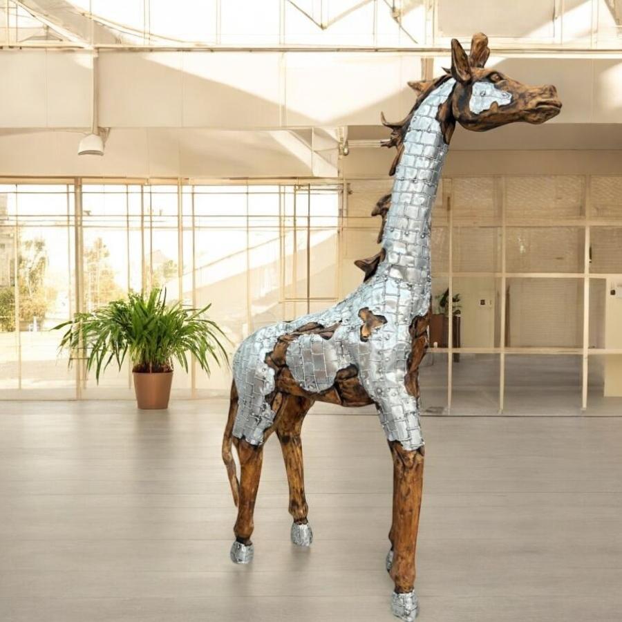 Einmalige Dekoration Skulptur Giraffe