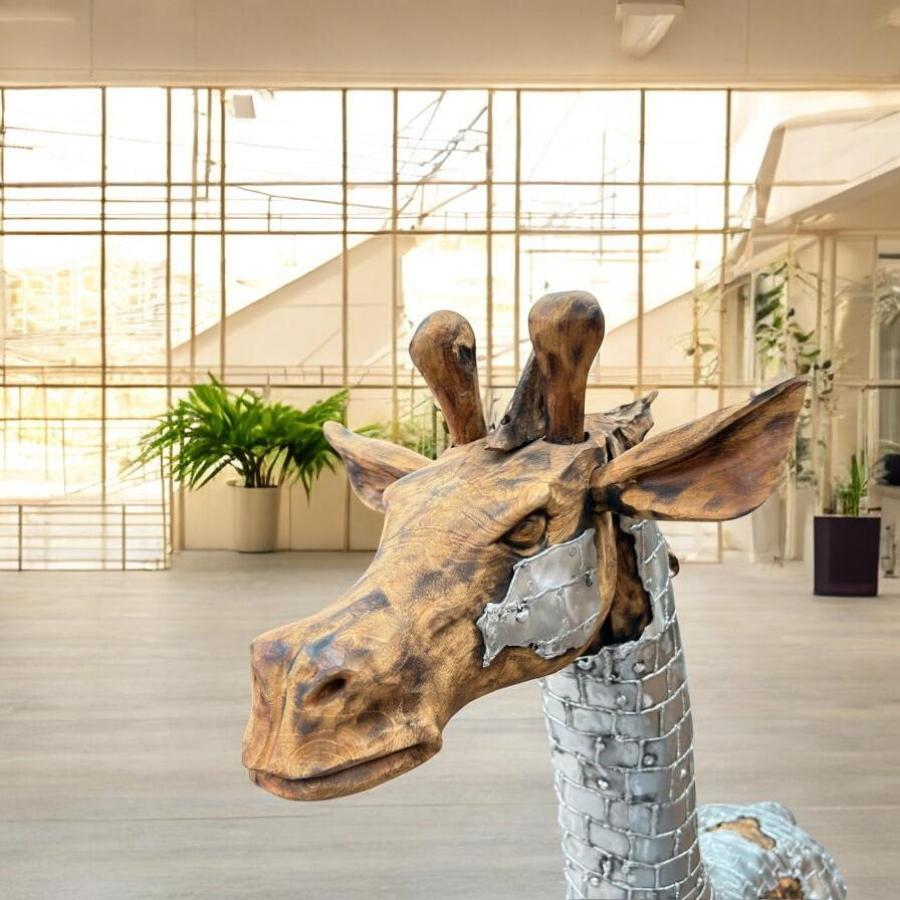 Einmalige Dekoration Skulptur Giraffe