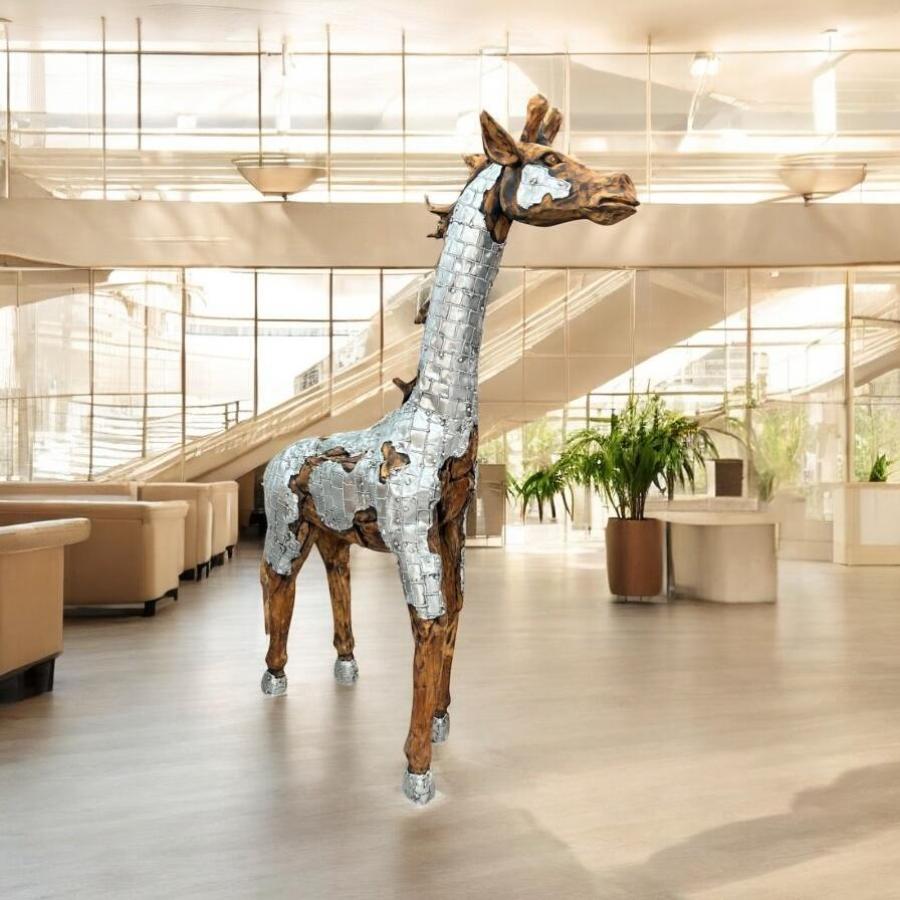 Einmalige Dekoration Skulptur Giraffe