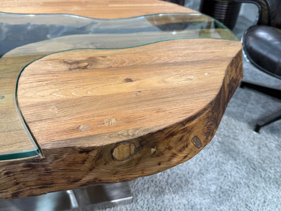 Nierentisch/Couchtisch "Fjord" aus Holz