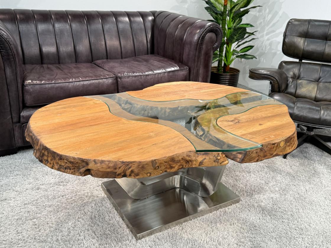 Nierentisch/Couchtisch "Fjord" aus Holz