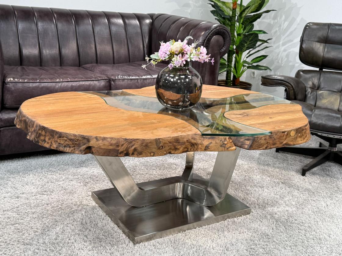 Nierentisch/Couchtisch "Fjord" aus Holz