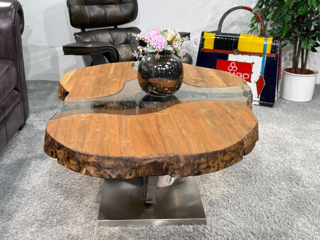 Nierentisch/Couchtisch "Fjord" aus Holz