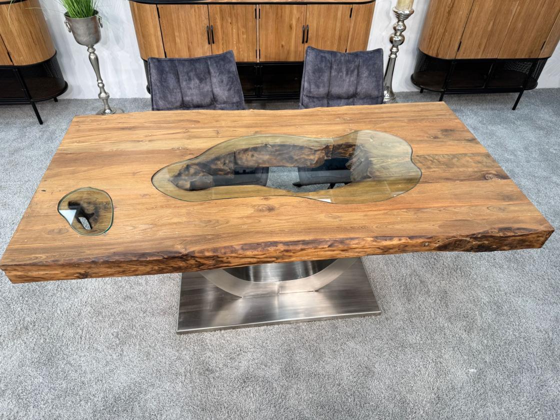 Esstisch aus Massivholz für 6 Personen 180 cm