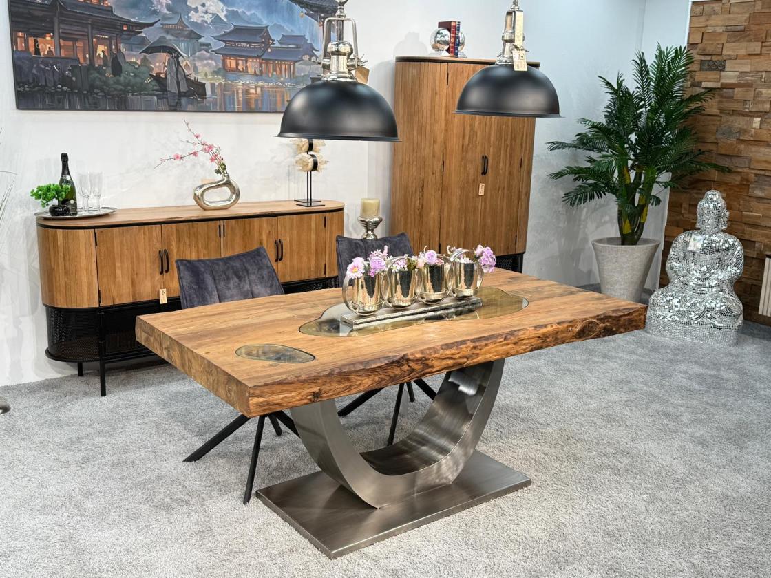 Esstisch aus Massivholz für 6 Personen 180 cm