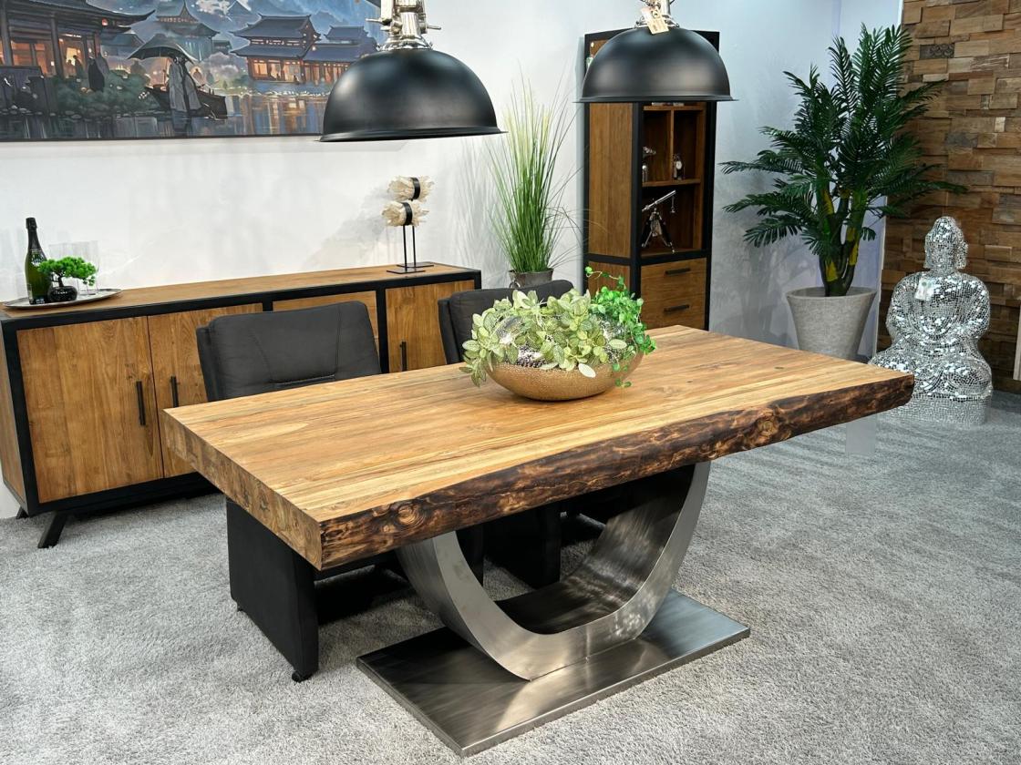 Esstisch aus Massivholz für 6 Personen 180 cm