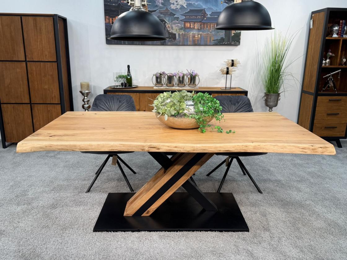 Esstisch mit Baumkante 200 x 100 cm Canyon