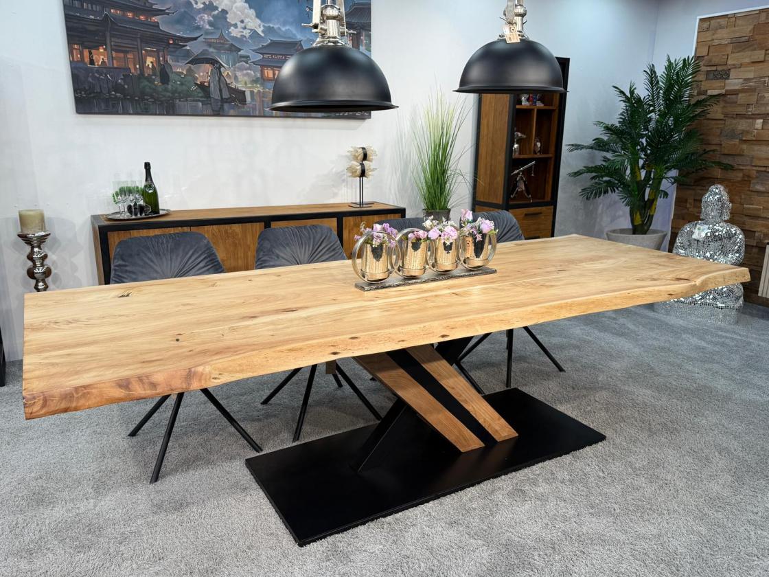 Esszimmertisch mit Baumkante 280 x 100 cm Canyon