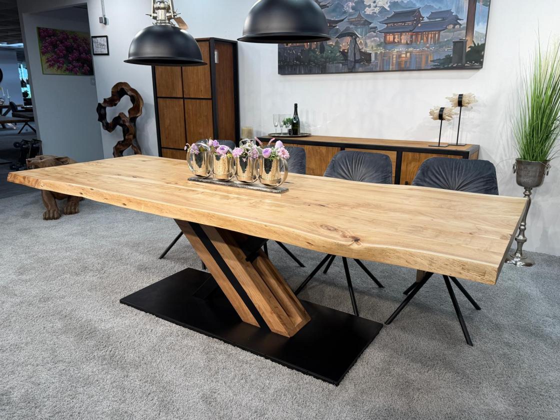 Esszimmertisch mit Baumkante 280 x 100 cm Canyon