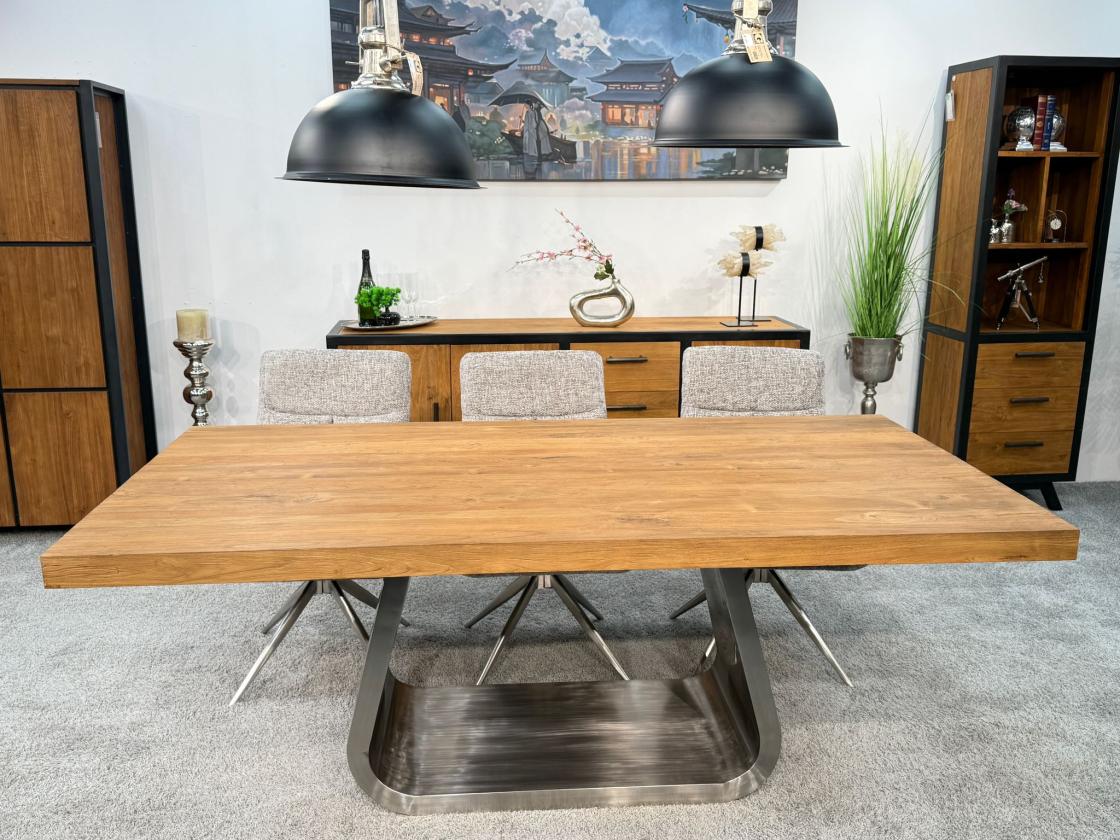 Esstisch Massivholztisch mit U-Gestell Deep Island