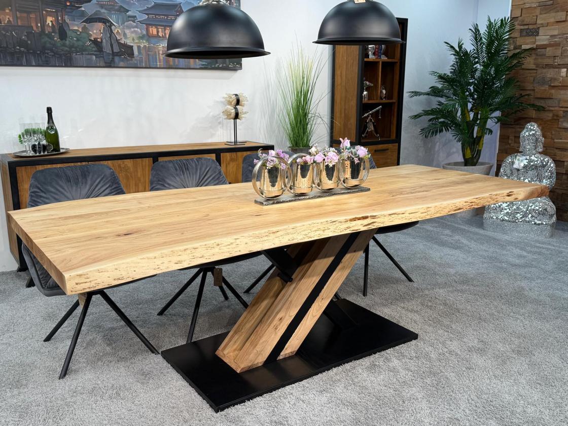 Esszimmertisch mit Baumkante 250 x 100 cm Canyon