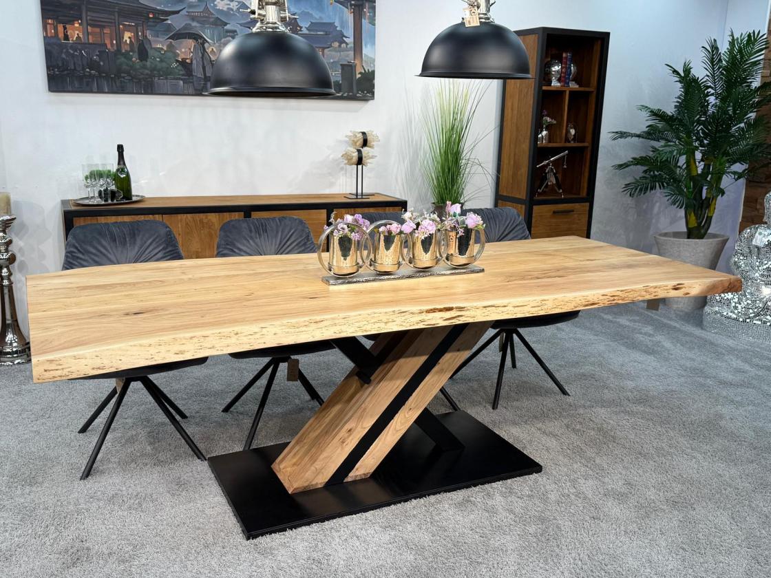 Esszimmertisch mit Baumkante 250 x 100 cm Canyon