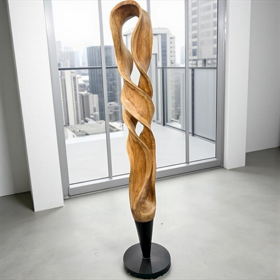 Holzskulptur Aufsteller Baumstamm 3D-Optik