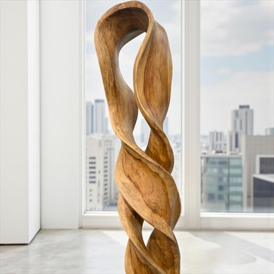 Holzskulptur Aufsteller Baumstamm 3D-Optik