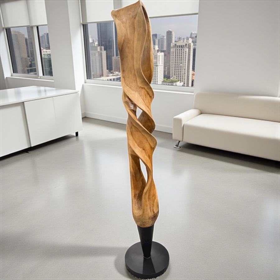 Holzskulptur Aufsteller Baumstamm 3D-Optik
