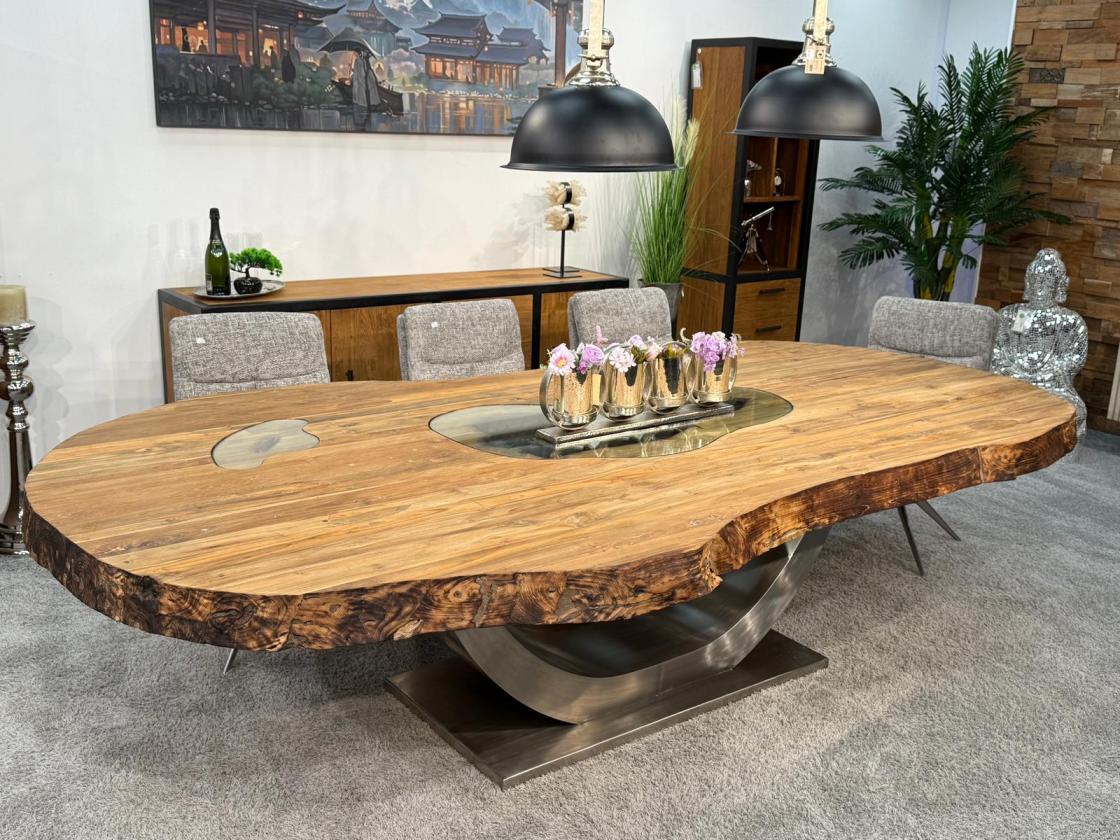 Außergewöhnlicher Esstisch aus Holz Fusion 300 x 140 cm