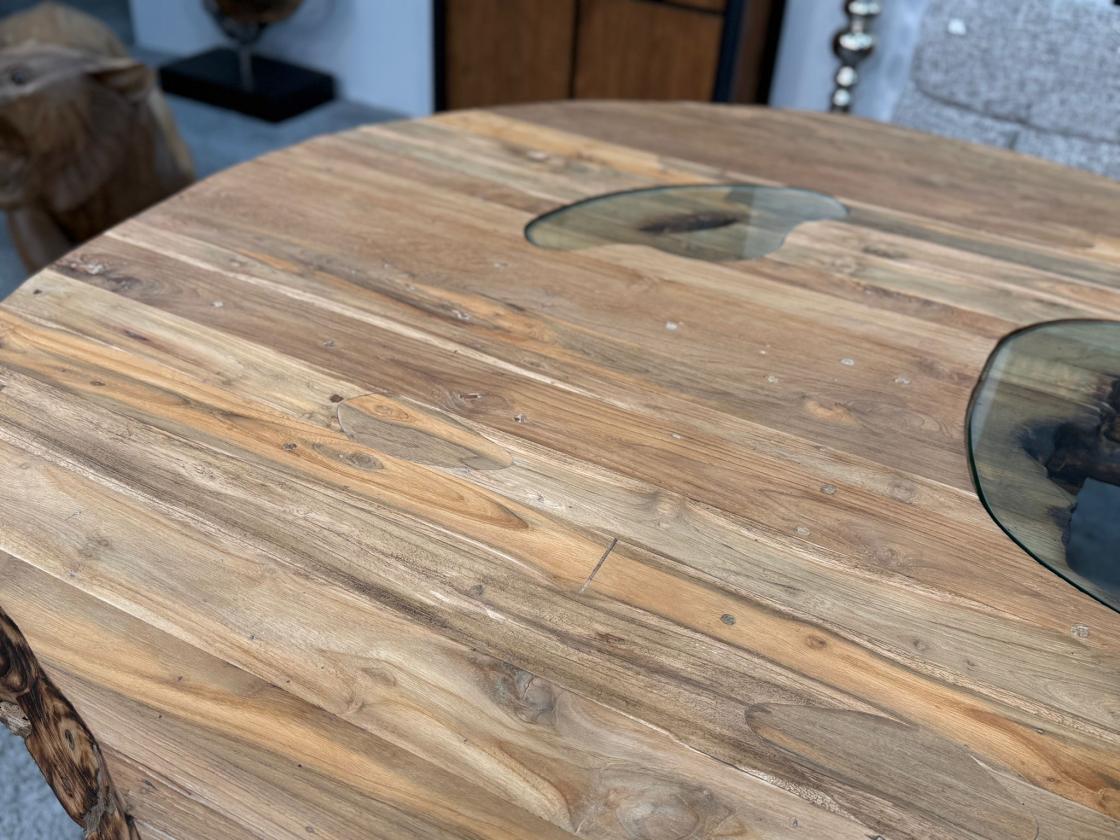 Außergewöhnlicher Esstisch aus Holz Fusion 300 x 140 cm