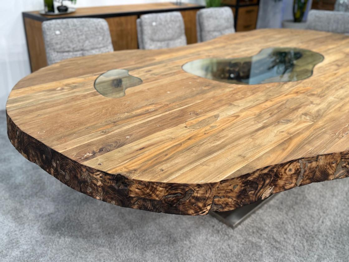 Außergewöhnlicher Esstisch aus Holz Fusion 300 x 140 cm