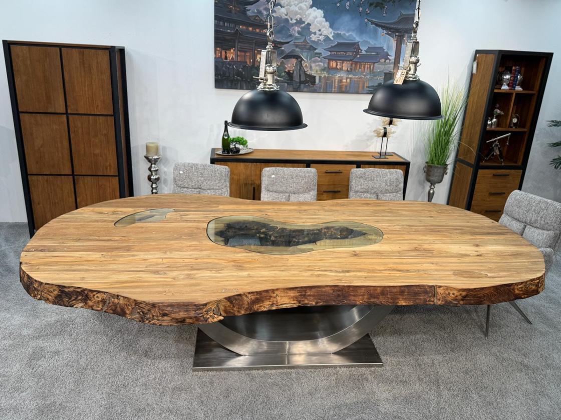 Außergewöhnlicher Esstisch aus Holz Fusion 300 x 140 cm