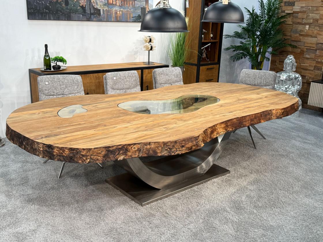 Außergewöhnlicher Esstisch aus Holz Fusion 300 x 140 cm