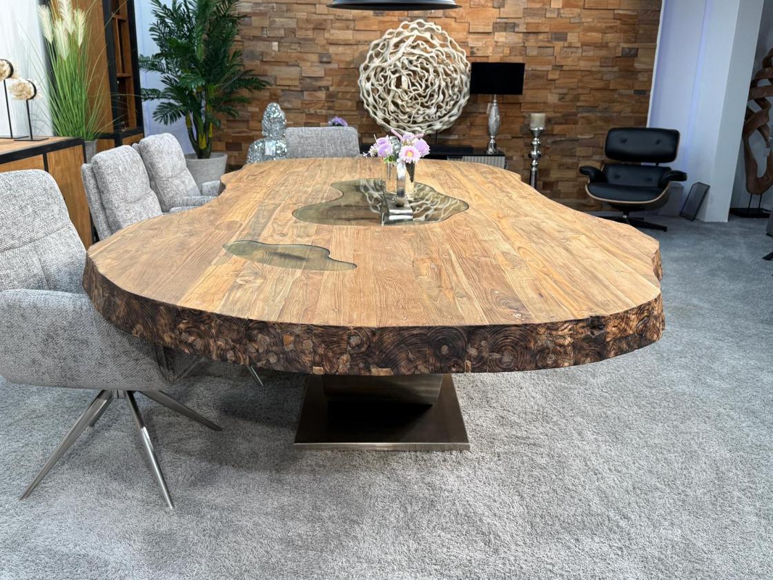 Außergewöhnlicher Esstisch aus Holz Fusion 300 x 140 cm