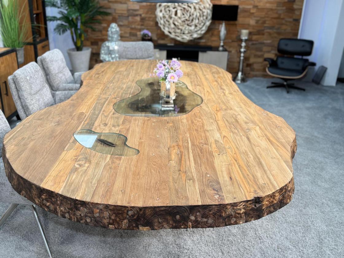 Außergewöhnlicher Esstisch aus Holz Fusion 300 x 140 cm