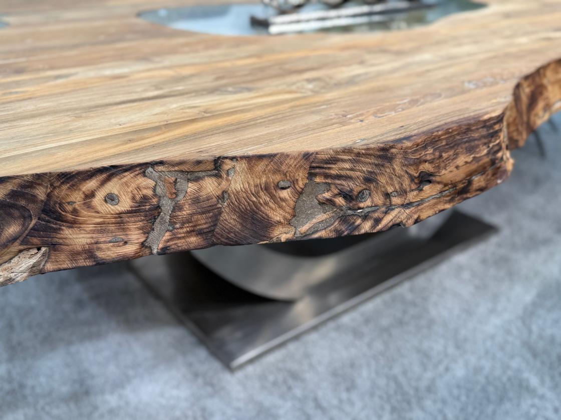 Außergewöhnlicher Esstisch aus Holz Fusion 300 x 140 cm